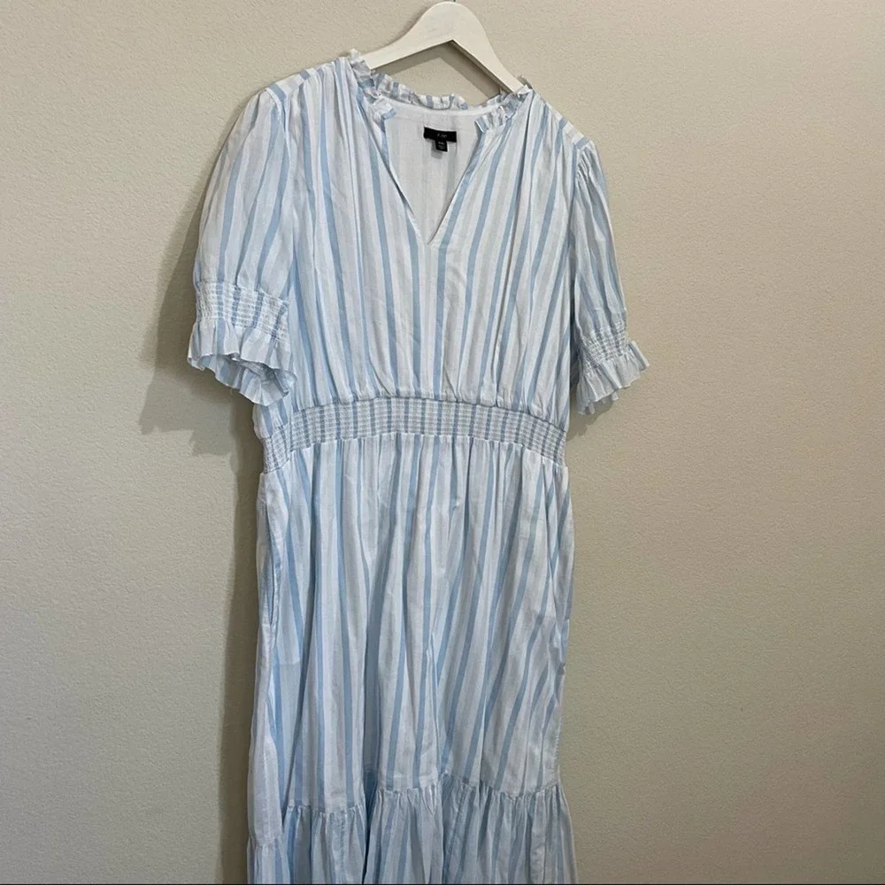 J. Crew Smocked Ruffle Dress - Picture 5 of 8